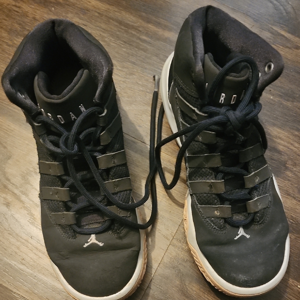 Jordan Black and White High-Top Sneakers